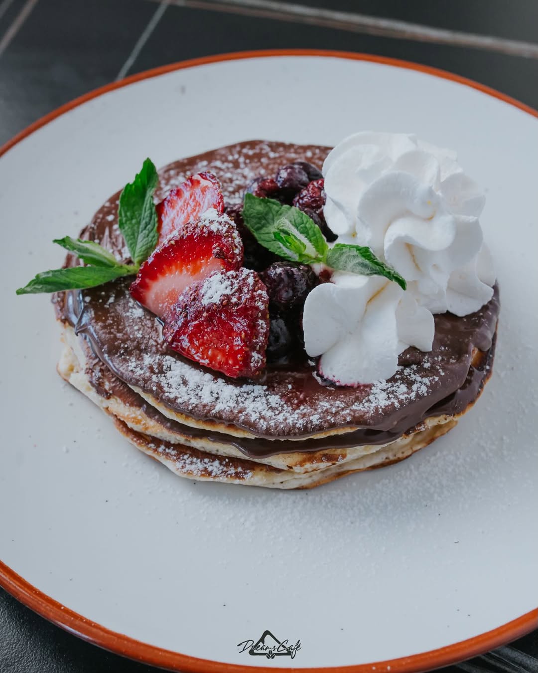 Panqueques con frutillas